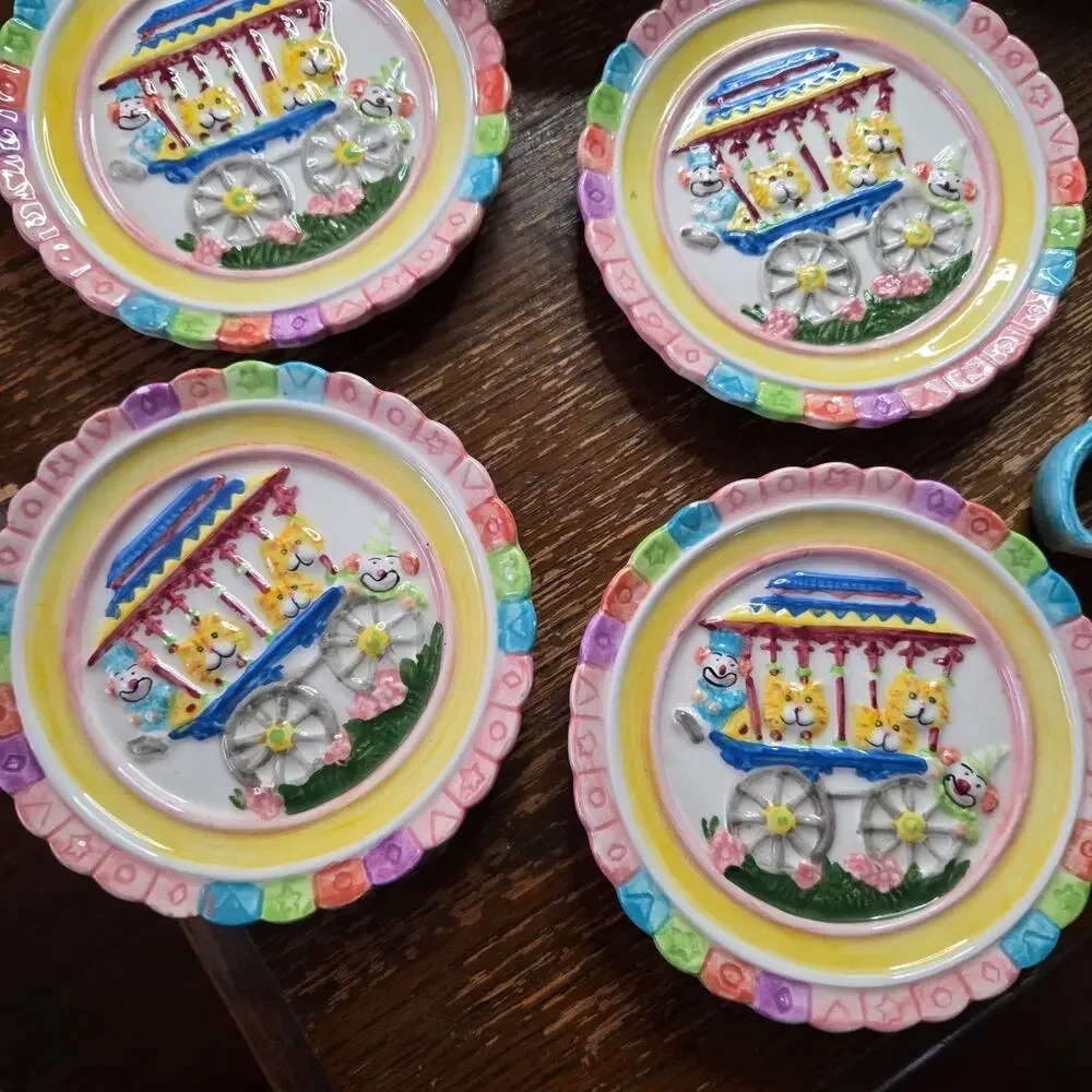 Vintage 1995 Mercuries Circus Mini Tea Set 12 Piece Tea Party Set
